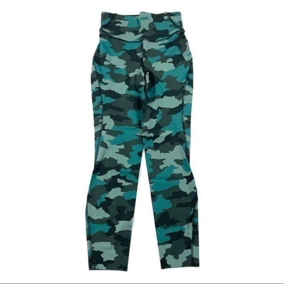 Lululemon Base Pace High-Rise Running Tight 25" Heritage 365 Camo Tidewater Teal - Picture 1 of 7